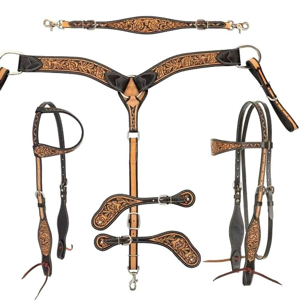 Reinsman Blooming Wild Singe Ear Headstall 2 Reinsman Blooming Wild Singe Ear Headstall - Image 2