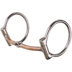 Reinsman Smooth Copper Offset Dee Ring Snaffle Bit