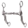 Professionals Choice 7in. Swept Back Double Bar 3 Piece Snaffle