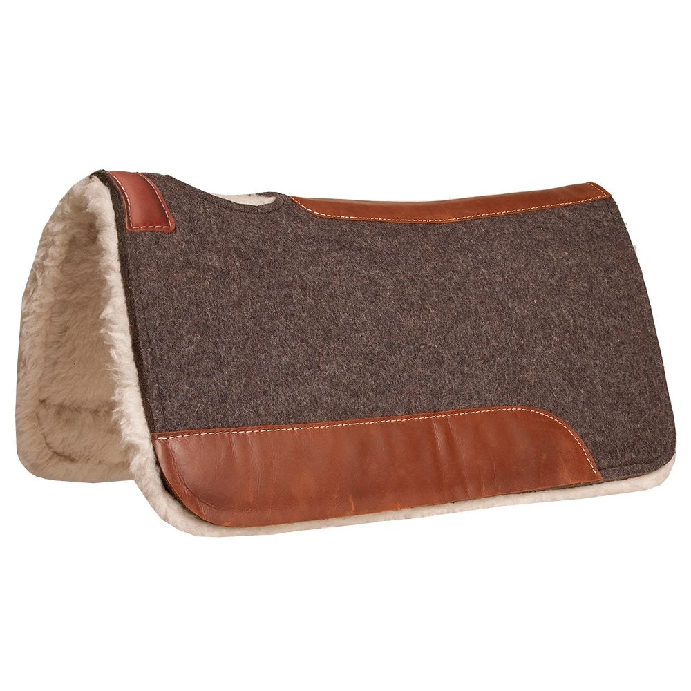 Mustang Contoured 100% Pressed Wool Fleece Bottom Pad 1 Mustang Contoured 100% Pressed Wool Fleece Bottom Pad