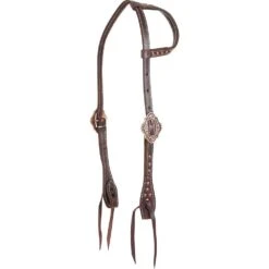 Martin Single Ear Chocolate Headstall With Dots