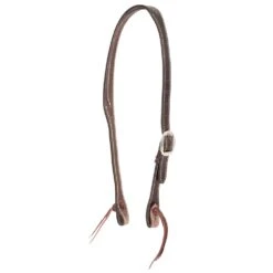 Cowboy Tack 3/4in Coffee Split Ear Headstall With Cowboy Knots
