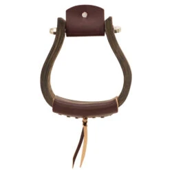Partrade Trading Corporation Open Range 3 /4in. Dark Wood Bell Stirrups