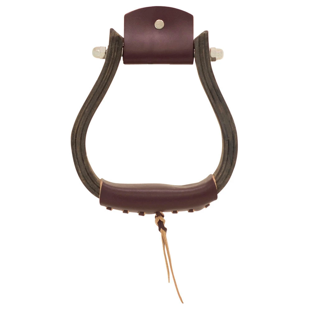 Partrade Trading Corporation Open Range 2 /4in. Dark Wood Bell Stirrups 1 Partrade Trading Corporation Open Range 2 /4in. Dark Wood Bell Stirrups