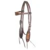 Martin Saddlery Floral Tooled Dyed Edged Browband Headstall
