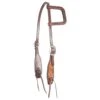 Martin Saddlery Floral Tooled Dyed Edged Single Ear Headstall
