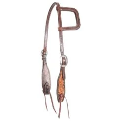 Martin Saddlery Floral Tooled Dyed Edged Single Ear Headstall