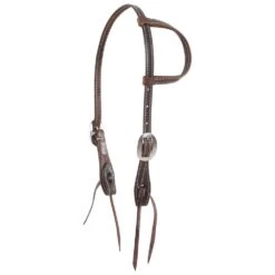 Martin Saddlery Chocolate Skirting Leather Gag Single Ear Headstall