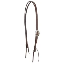Martin Saddlery Chocolate Roughout Split Ear Headstall With Clarendon Buckle