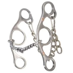Classic Sherry Cervi Twisted Wire Snaffle Short Shank Gag Bit