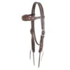 Martin Saddlery Chocolate Skirting Browband Headstall W/Pyramid Dots