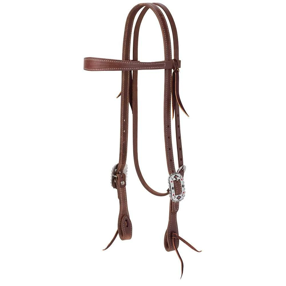 Weaver Leather Protack Native Slim Browband Headstall 1 Weaver Leather Protack Native Slim Browband Headstall