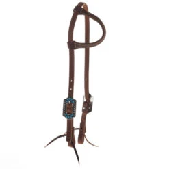 Weaver Leather Protack Turquoise Flower Single Ear Headstall