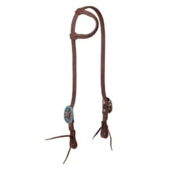 Weaver Leather Protack Turquoise Stones Single Ear Headstall