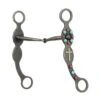 Cowboy Tack Southwest Collection Dark Grey Steel Cross Snaffle Bit