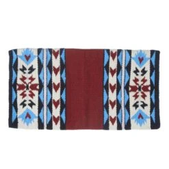 NRS Exclusive Thistle Deep Red And Blue Saddle Blanket