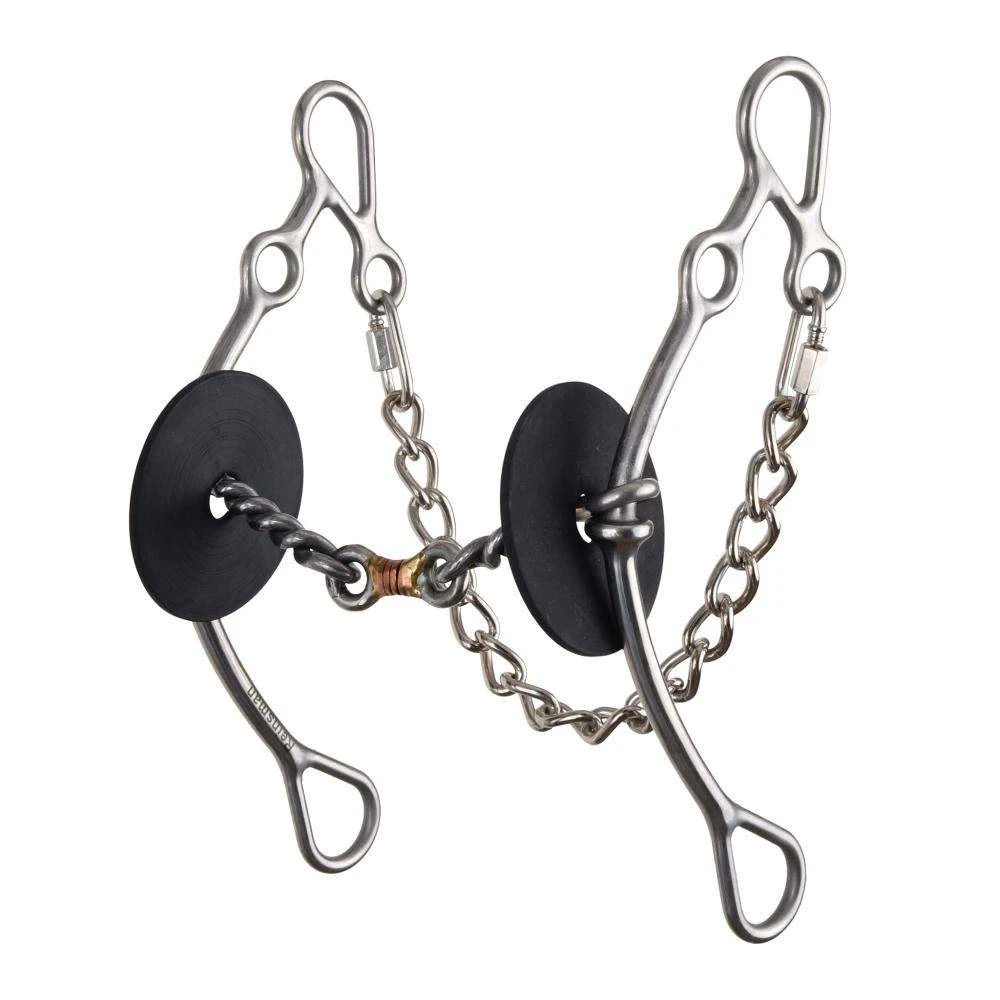 Reinsman Martha Josey Long Go Around Three Piece Twisted Wire Dog Bone Gag Bit 1 Reinsman Martha Josey Long Go Around Three Piece Twisted Wire Dog Bone Gag Bit