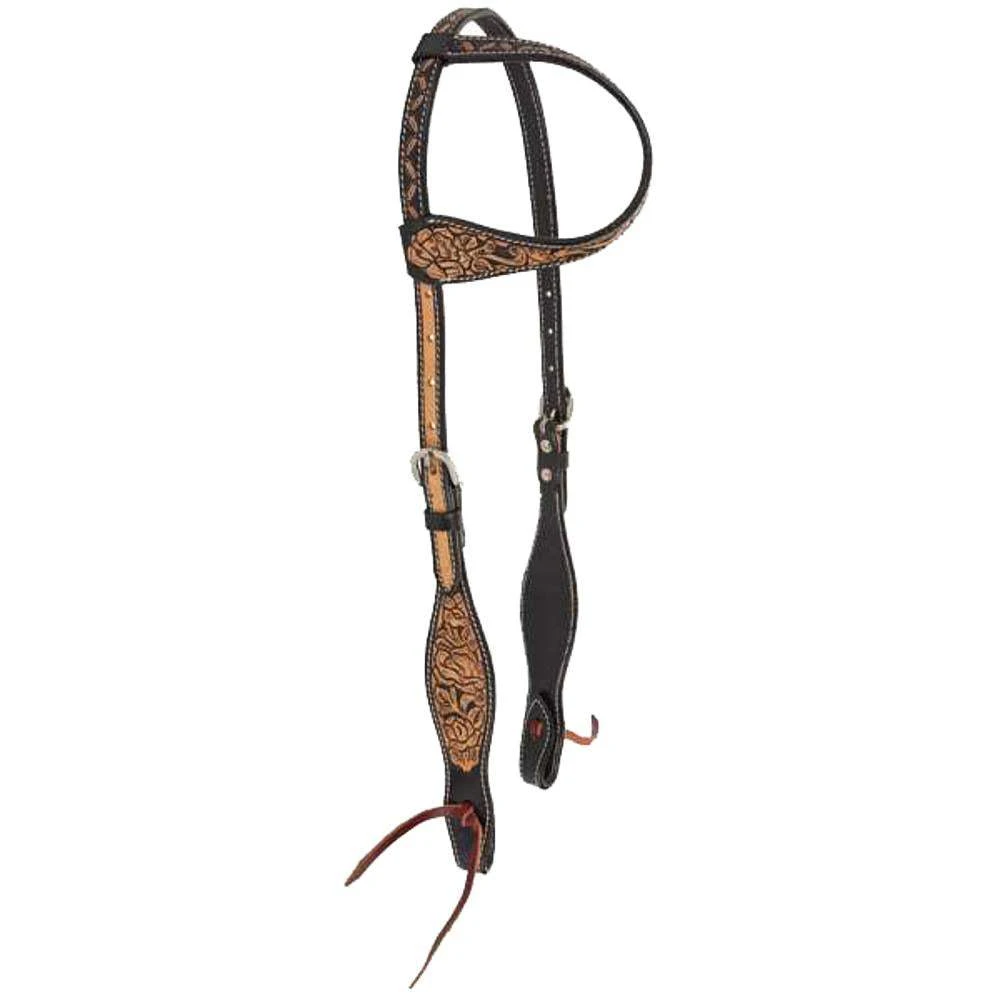 Reinsman Blooming Wild Singe Ear Headstall 1 Reinsman Blooming Wild Singe Ear Headstall