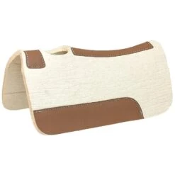 Mustang Blue Horse Wool Felt 1/2 Inch Pony Saddle Pad