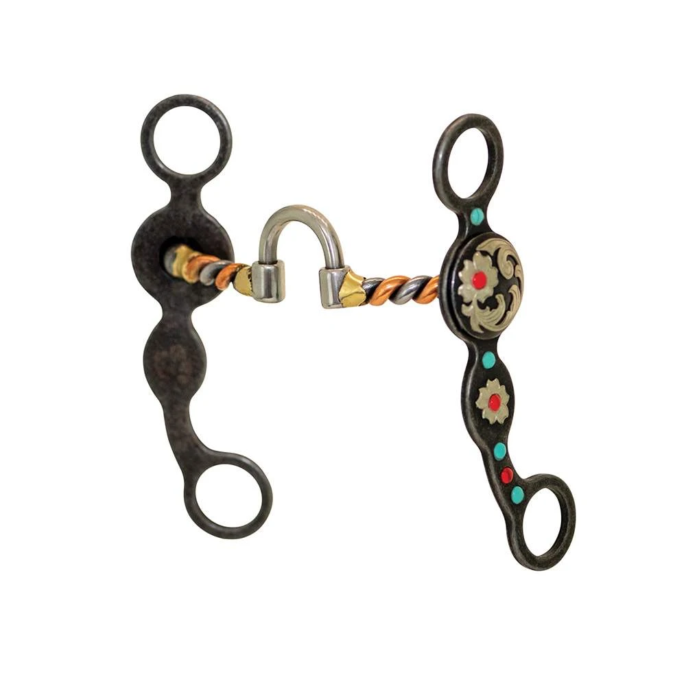 Cowboy Tack Southwest Copper Twisted Correctional Floral Bit 1 Cowboy Tack Southwest Copper Twisted Correctional Floral Bit