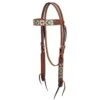 Weaver Leather Turquoise Cross Aztec 5/8in Browband Headstall