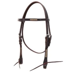 Oxbow Tack Sonoma Browband Headstall W/ Rawhide Weaving