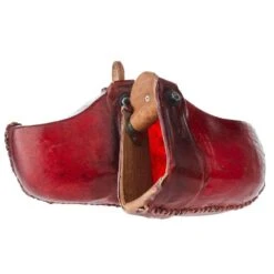 NRS Medium Colored Rawhide Flat Leather Bottom Tapaderos With Latigo Lacing -Western Tack Sales Shop 229662 729363