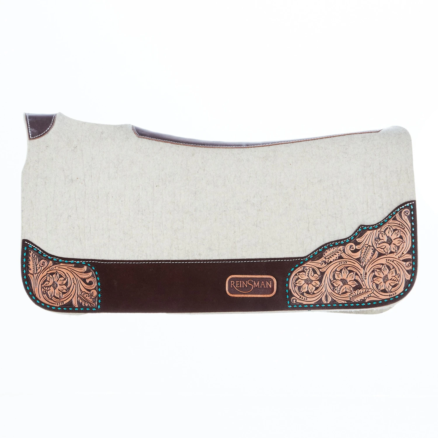 Reinsman 3/4 Inch Limited Edition Apex Arizona Turquoise Contour Felt Saddle Pad 2 Reinsman 3/4 Inch Limited Edition Apex Arizona Turquoise Contour Felt Saddle Pad - Image 2