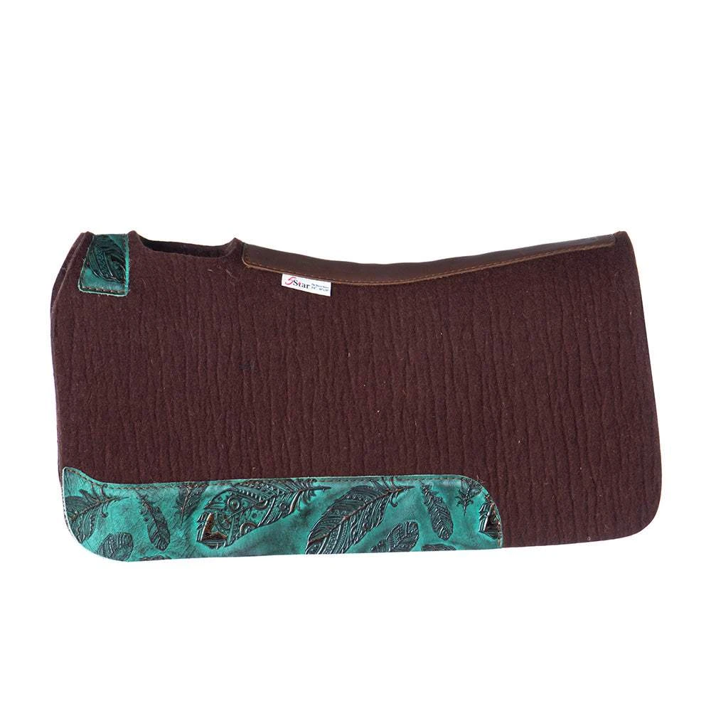 5 Star Equine Products Supplies Inc. Barrel Racer W/Turq Feathers Wear Leathe 2 5 Star Equine Products Supplies Inc. Barrel Racer W/Turq Feathers Wear Leathe - Image 2