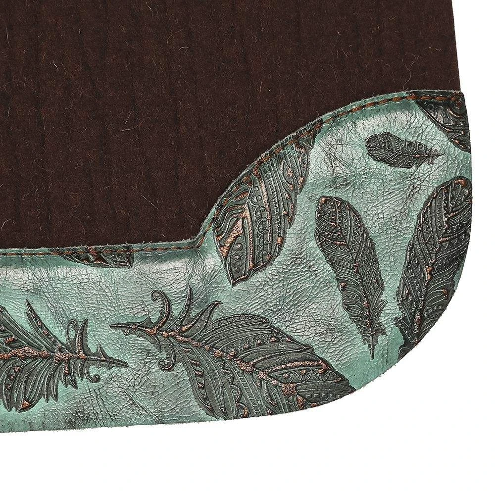 5 Star Equine Products Supplies Inc. Barrel Racer W/Turq Feathers Wear Leathe 3 5 Star Equine Products Supplies Inc. Barrel Racer W/Turq Feathers Wear Leathe - Image 3