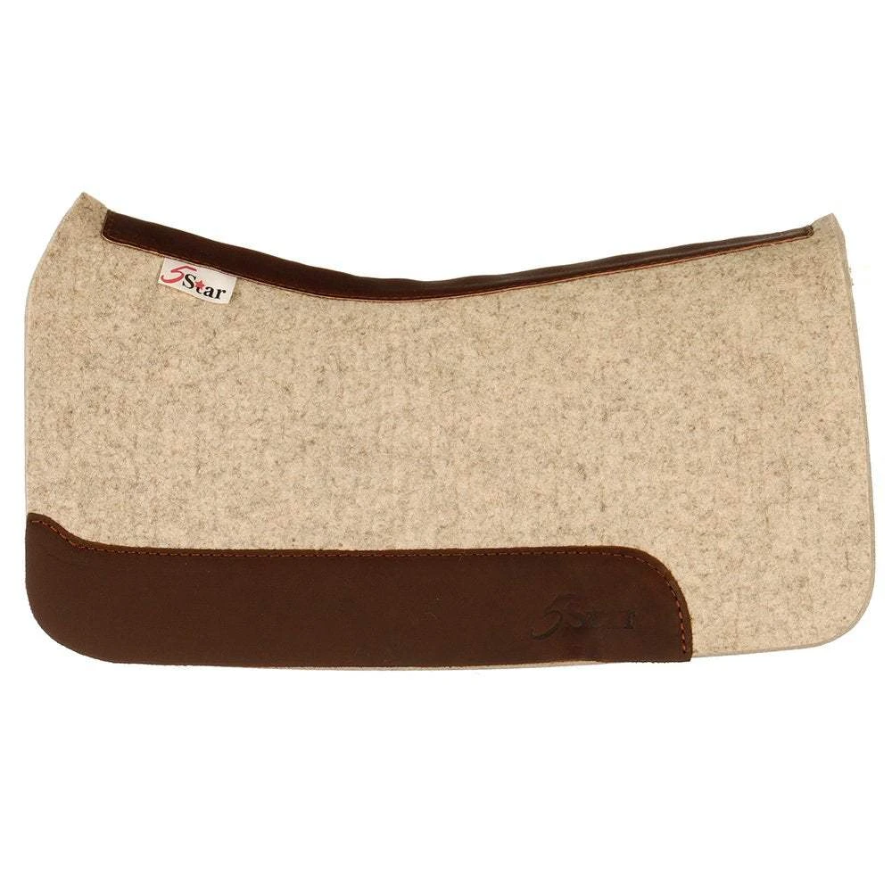 5 Star Equine Products Supplies Inc. 5 Pony 3/4 Inch Natural Felt Saddle Pad 2 5 Star Equine Products Supplies Inc. 5 Pony 3/4 Inch Natural Felt Saddle Pad - Image 2