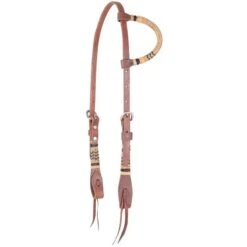Martin Saddlery Rawhide Braided Slip Ear Natural Headstall