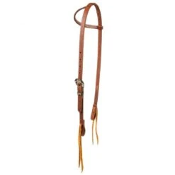 Cowperson Tack Cowboy Slide Ear W/ Antique Flower Scrolled Hardware Headstall