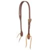 Cowperson Tack 5/8in. Harness Slot Ear Headstall With A Copper Flower Buckle