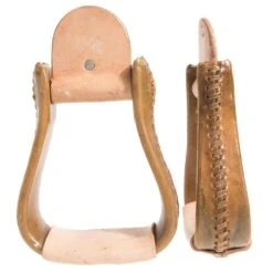NRS Ladies Or Youth Rawhide Covered Stirrups
