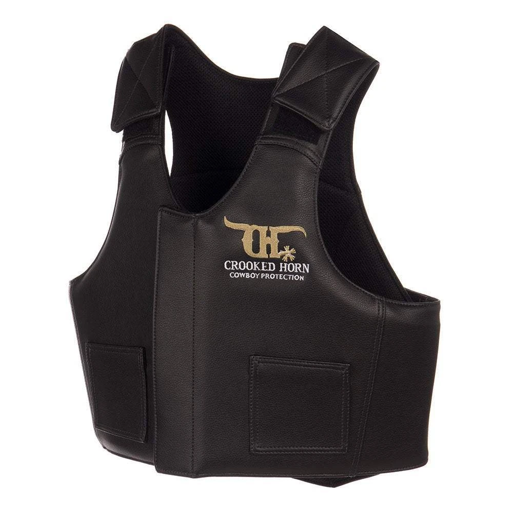 Crooked Horn Cowboy Protection Bull Rider Pleather Vest 1 Crooked Horn Cowboy Protection Bull Rider Pleather Vest