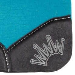 Best Ever Pads Kush 3/4 Inch Turquoise Felt Saddle Pad With Black Wear Leathers -Western Tack Sales Shop KUSH 34 TURQ 04
