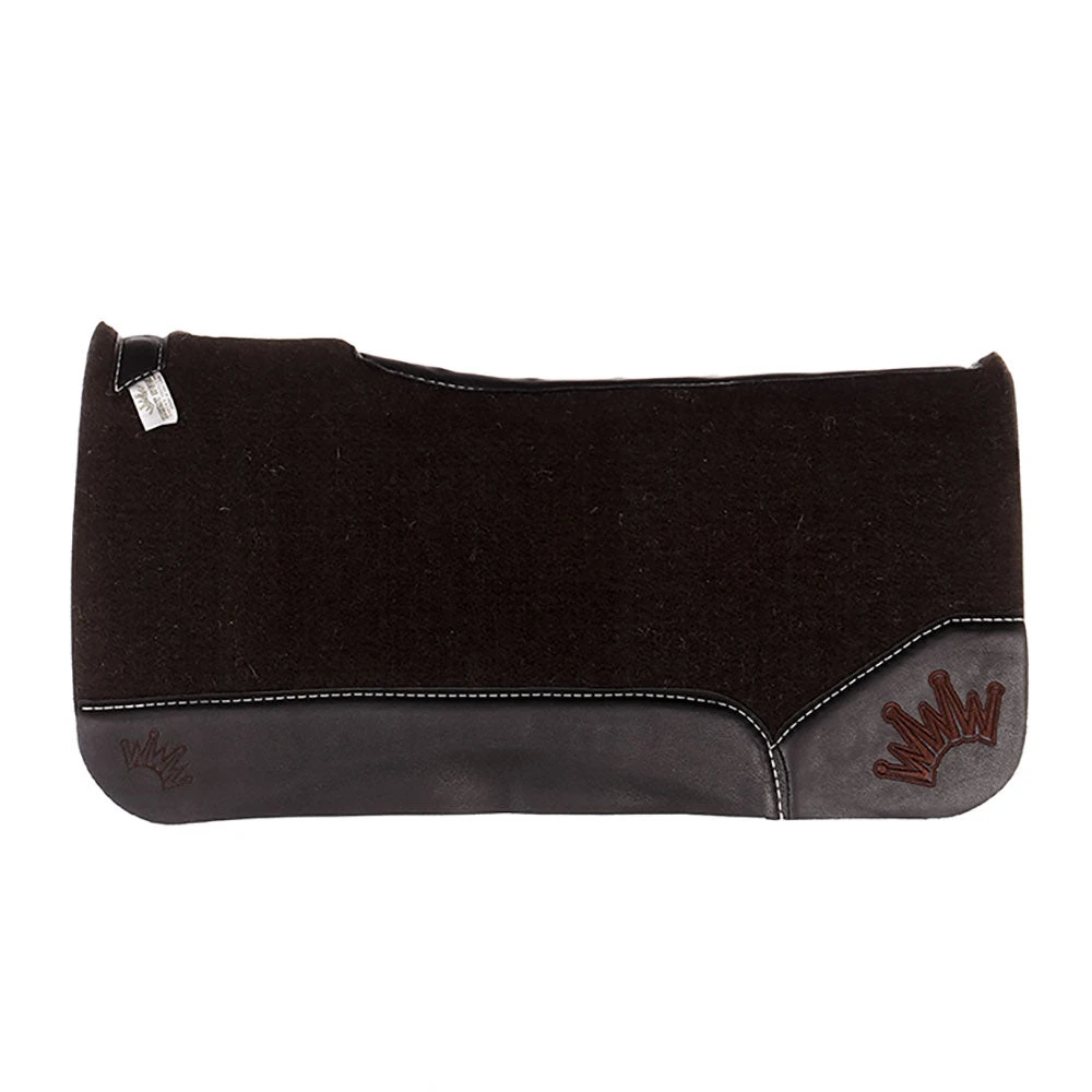 Best Ever Pads OG 1 Inch Felt Saddle Pad With Black Wear Leathers 2 Best Ever Pads OG 1 Inch Felt Saddle Pad With Black Wear Leathers - Image 2
