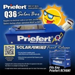Priefert Q36 Solar Powered Control Box -Western Tack Sales Shop Q36